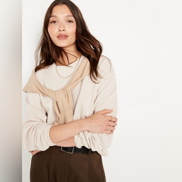 Old Navy NWT Woman Size XXL Tall SoComfy Drop Shoulder Sweatshirt,Wishbone Color - Picture 3 of 9